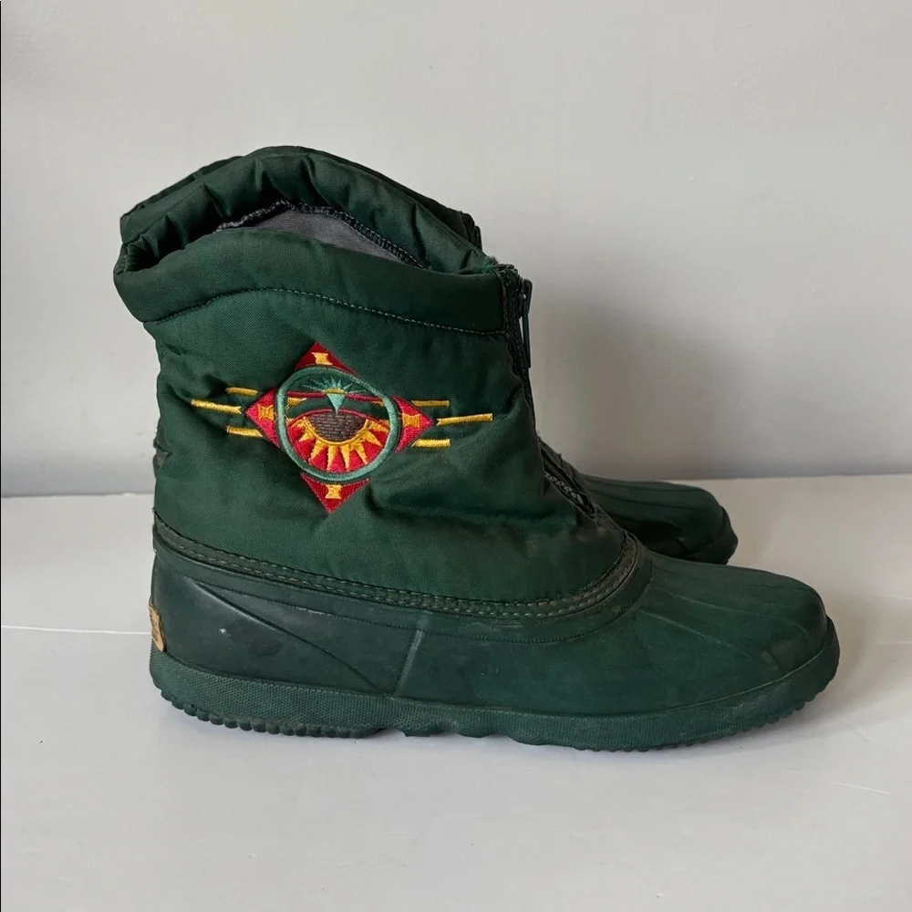 Vintage Sorel Green Rubber Boots | Women’s 9 Coastal Granola Style - Picture 5 of 10